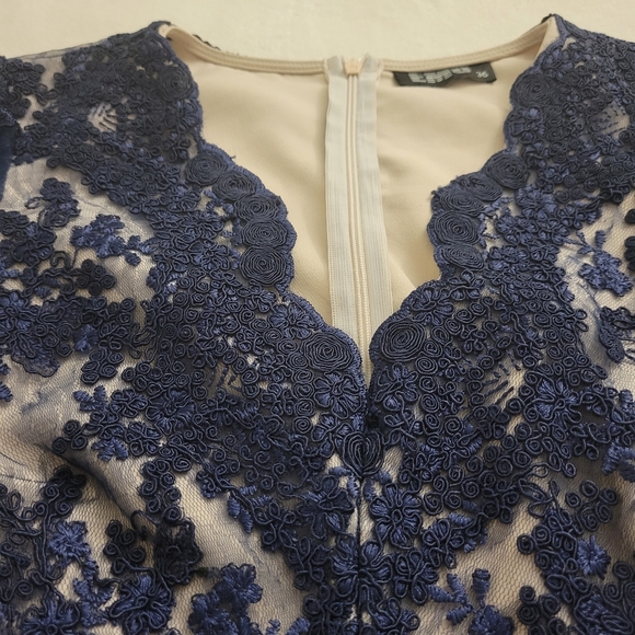 Royal blue Emo mesh and lace special event dress - Picture 6 of 10